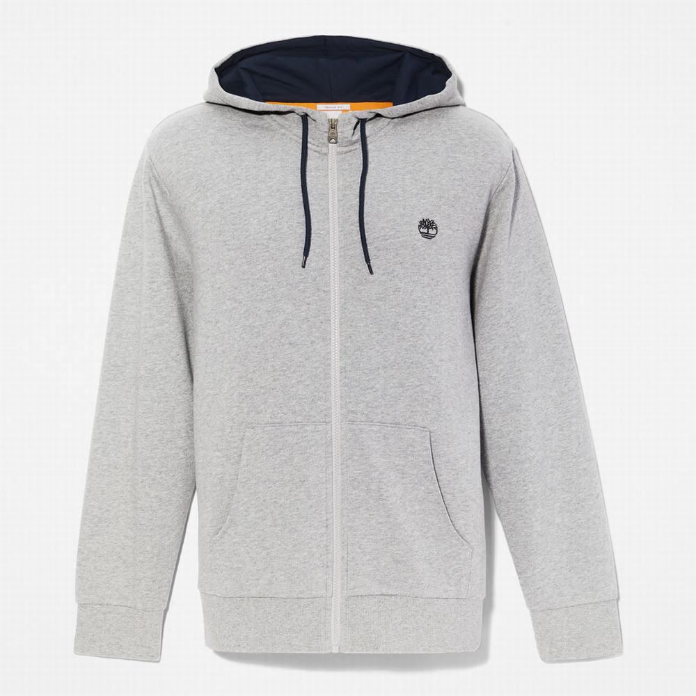 Pánské Mikiny S Kapucí Timberland Oyster River Zip Šedé | TI80356-189