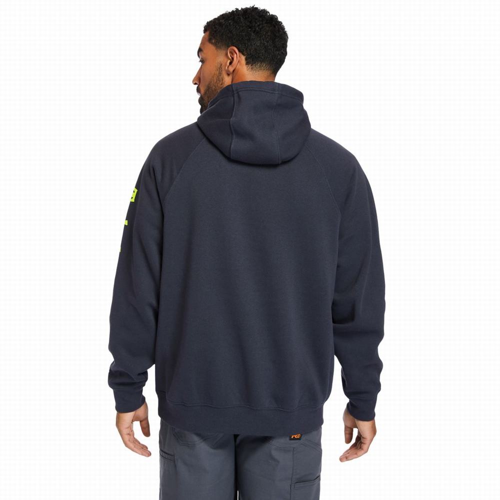 Pánské Mikiny S Kapucí Timberland PRO® Hood Honcho Sport Tmavě Blankyt Žluté | TI17625-817