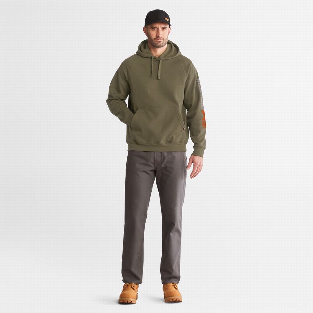 Pánské Mikiny S Kapucí Timberland PRO® Hood Honcho Sport Pullover Olivy Zelené | TI34921-398