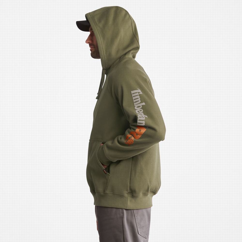 Pánské Mikiny S Kapucí Timberland PRO® Hood Honcho Sport Pullover Olivy Zelené | TI34921-398
