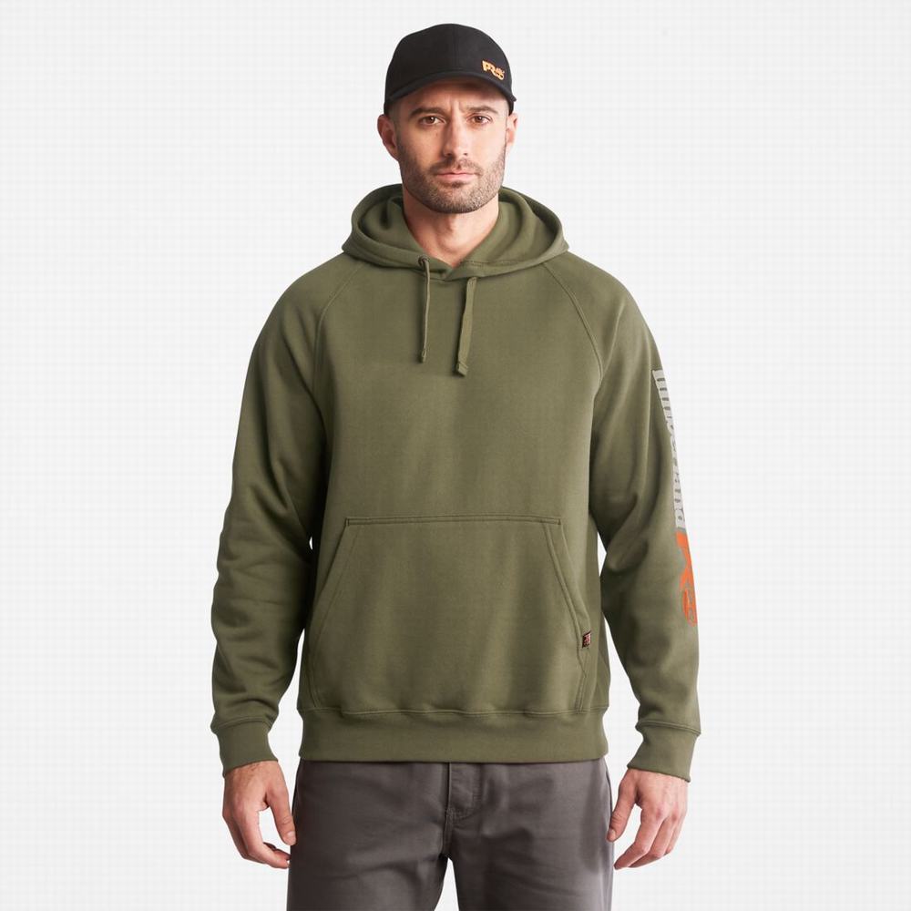 Pánské Mikiny S Kapucí Timberland PRO® Hood Honcho Sport Pullover Olivy Zelené | TI34921-398