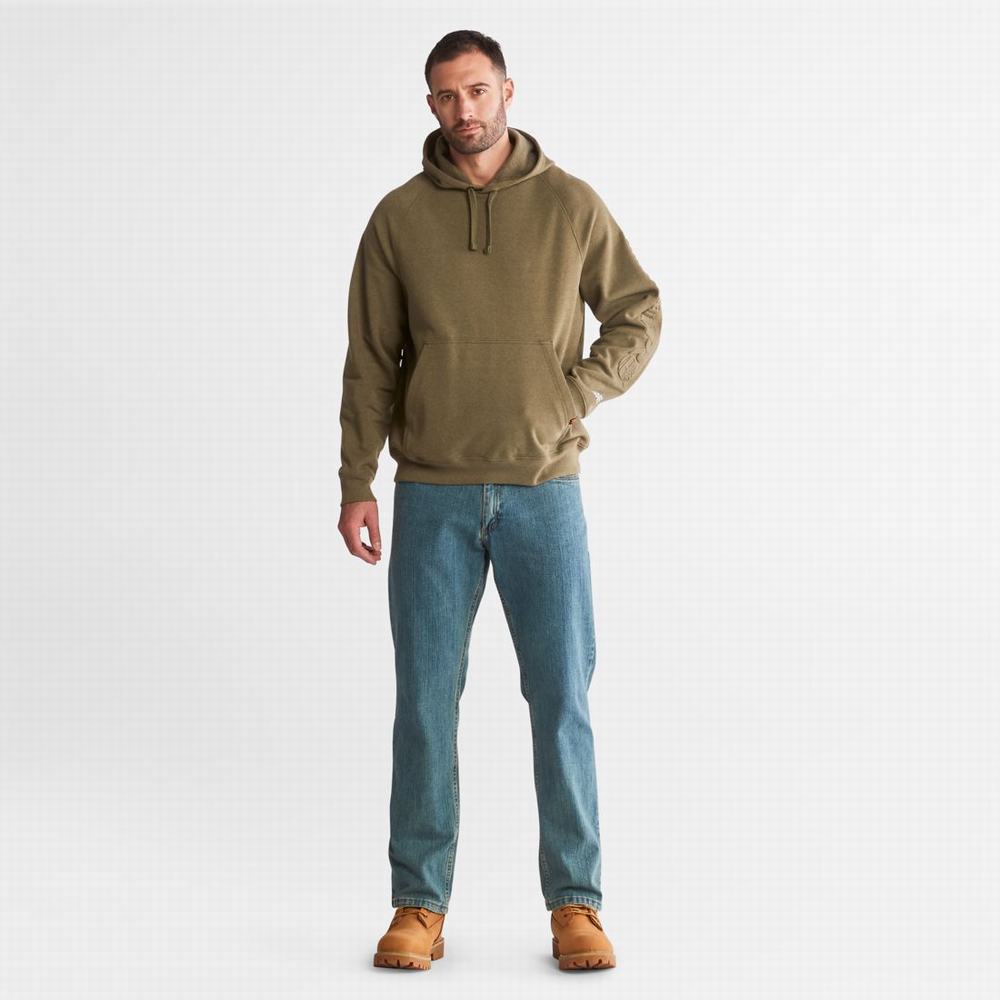 Pánské Mikiny S Kapucí Timberland PRO® Hood Honcho Sport Embossed Logo Pullover Olivy Zelené | TI62801-498