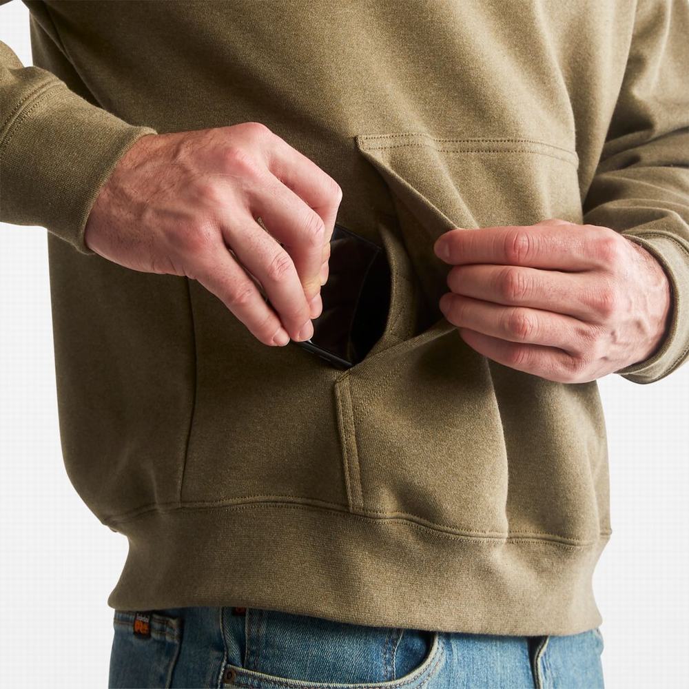 Pánské Mikiny S Kapucí Timberland PRO® Hood Honcho Sport Embossed Logo Pullover Olivy Zelené | TI62801-498