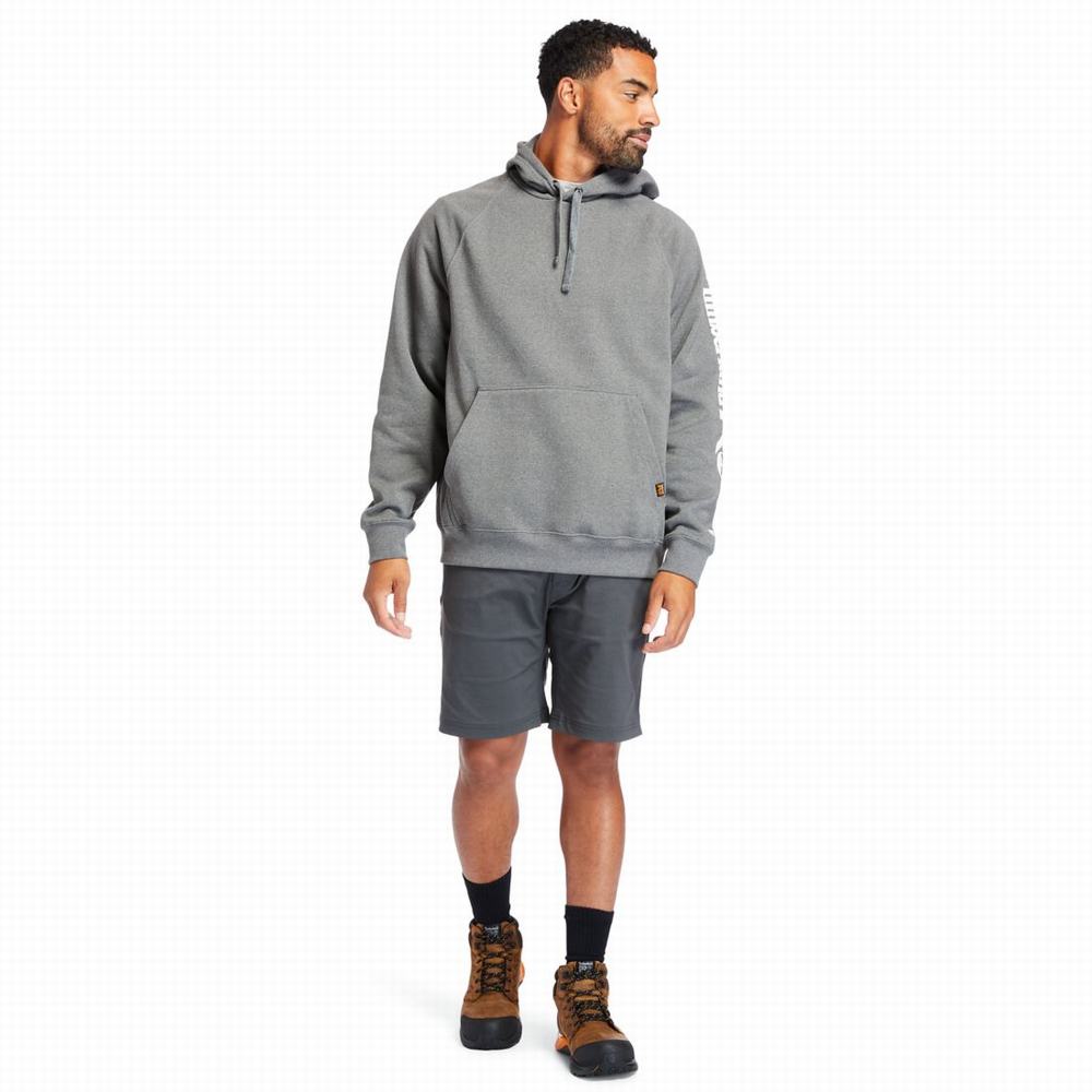 Pánské Mikiny S Kapucí Timberland PRO® Hood Honcho Sport Tmavě Šedé Bílé | TI85671-036