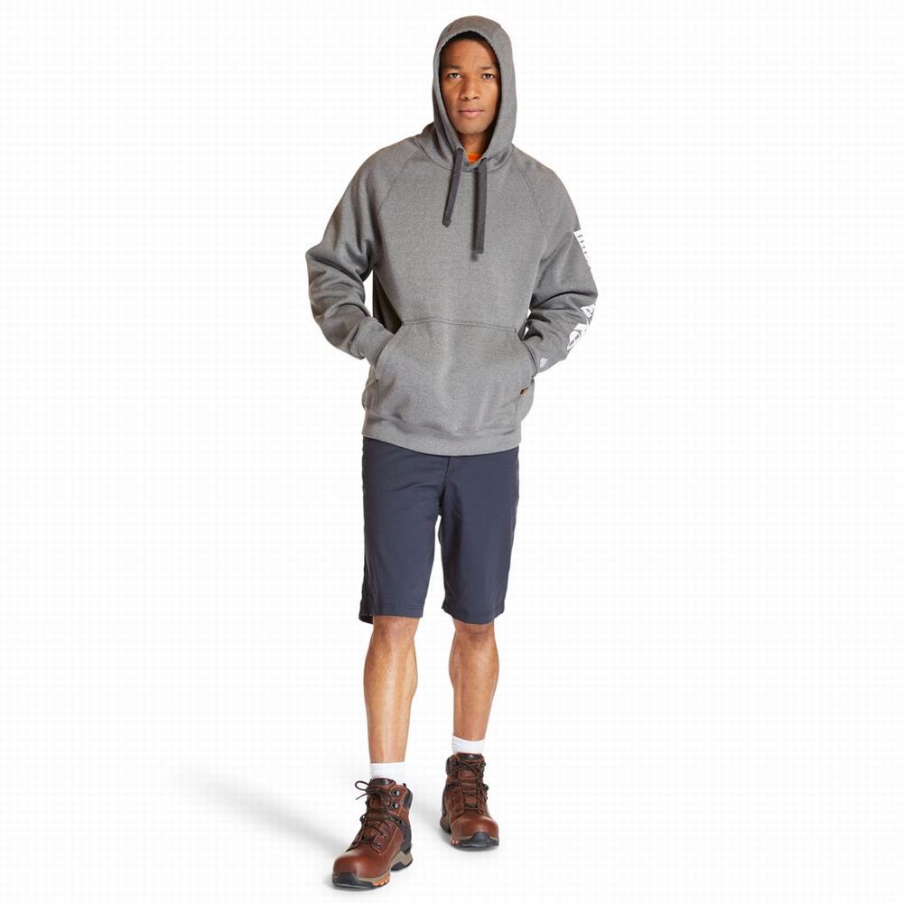 Pánské Mikiny S Kapucí Timberland PRO® Hood Honcho Sport Tmavě Šedé Bílé | TI85671-036