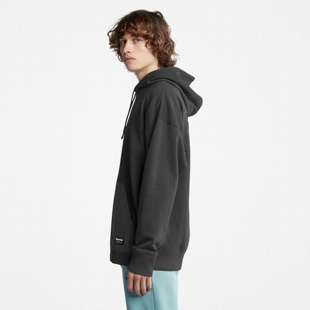 Pánské Mikiny S Kapucí Timberland Progressive Utility Mixed-Media Obsidian | TI18574-802