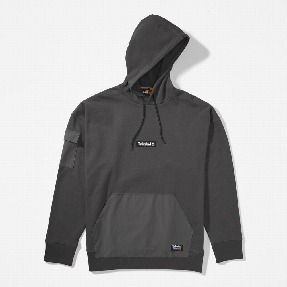 Pánské Mikiny S Kapucí Timberland Progressive Utility Mixed-Media Obsidian | TI18574-802