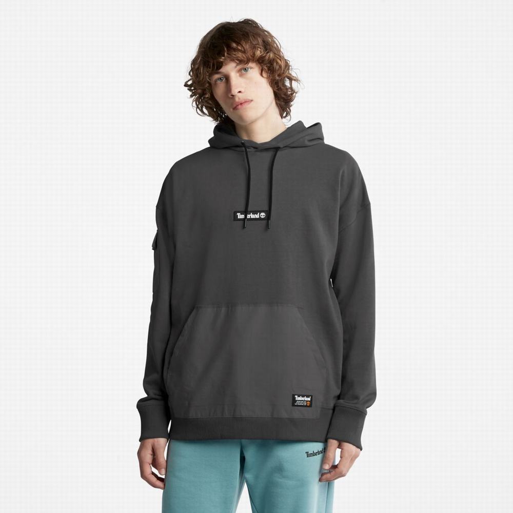 Pánské Mikiny S Kapucí Timberland Progressive Utility Mixed-Media Obsidian | TI18574-802