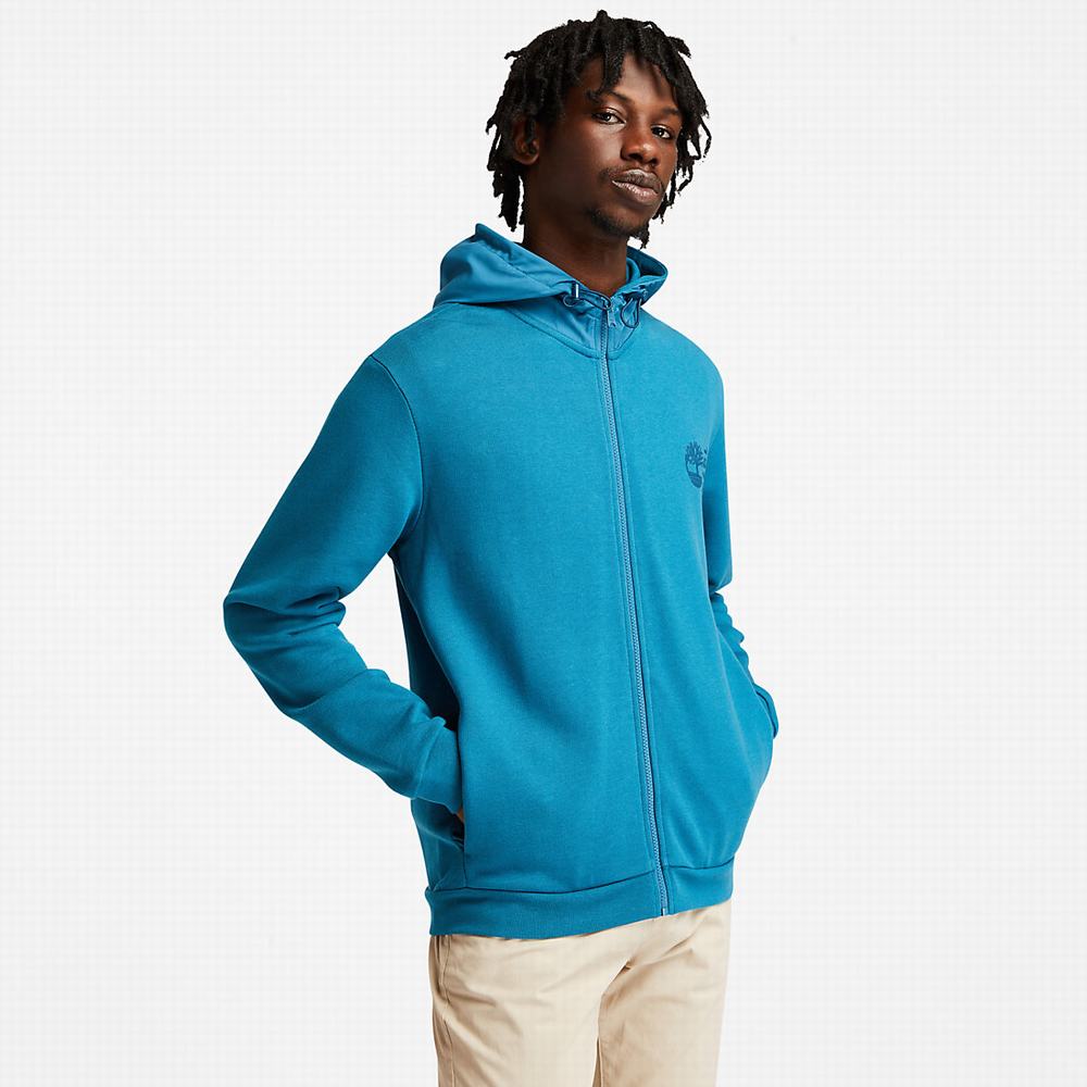 Pánské Mikiny S Kapucí Timberland Re-Pohodlí EK+ Zip Tyrkysové | TI14630-237