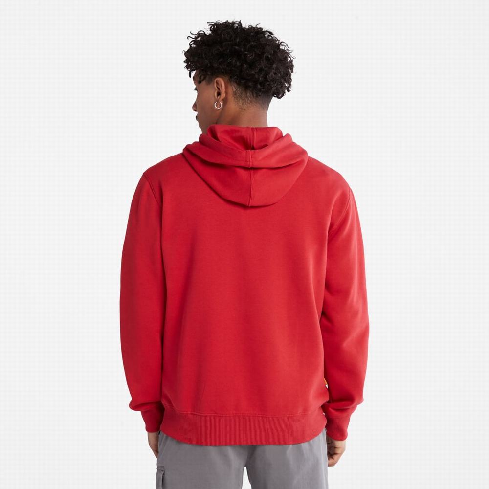 Pánské Mikiny S Kapucí Timberland Tree-Logo Tmavě Červené Černé | TI09614-753