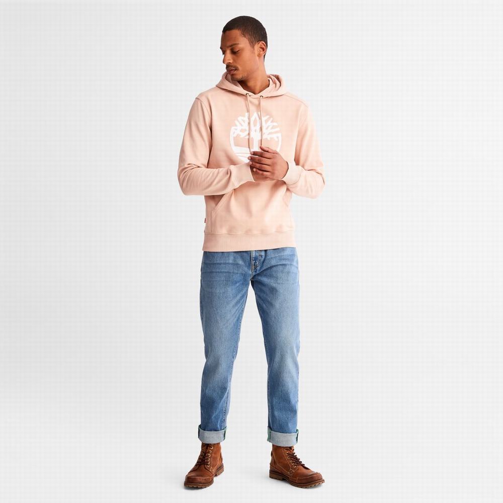 Pánské Mikiny S Kapucí Timberland Tree-Logo Růžové | TI16798-107