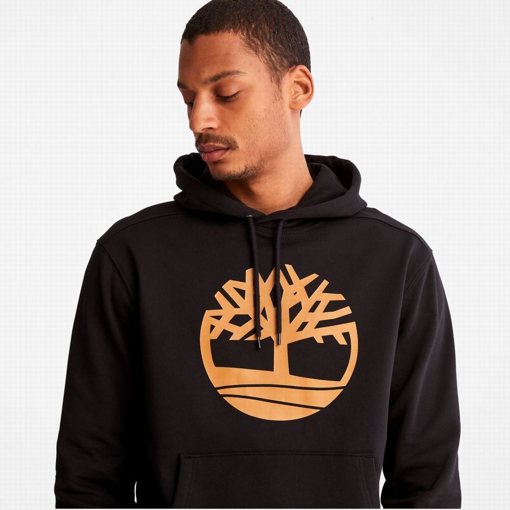 Pánské Mikiny S Kapucí Timberland Tree-Logo Černé Hnědé | TI27356-567