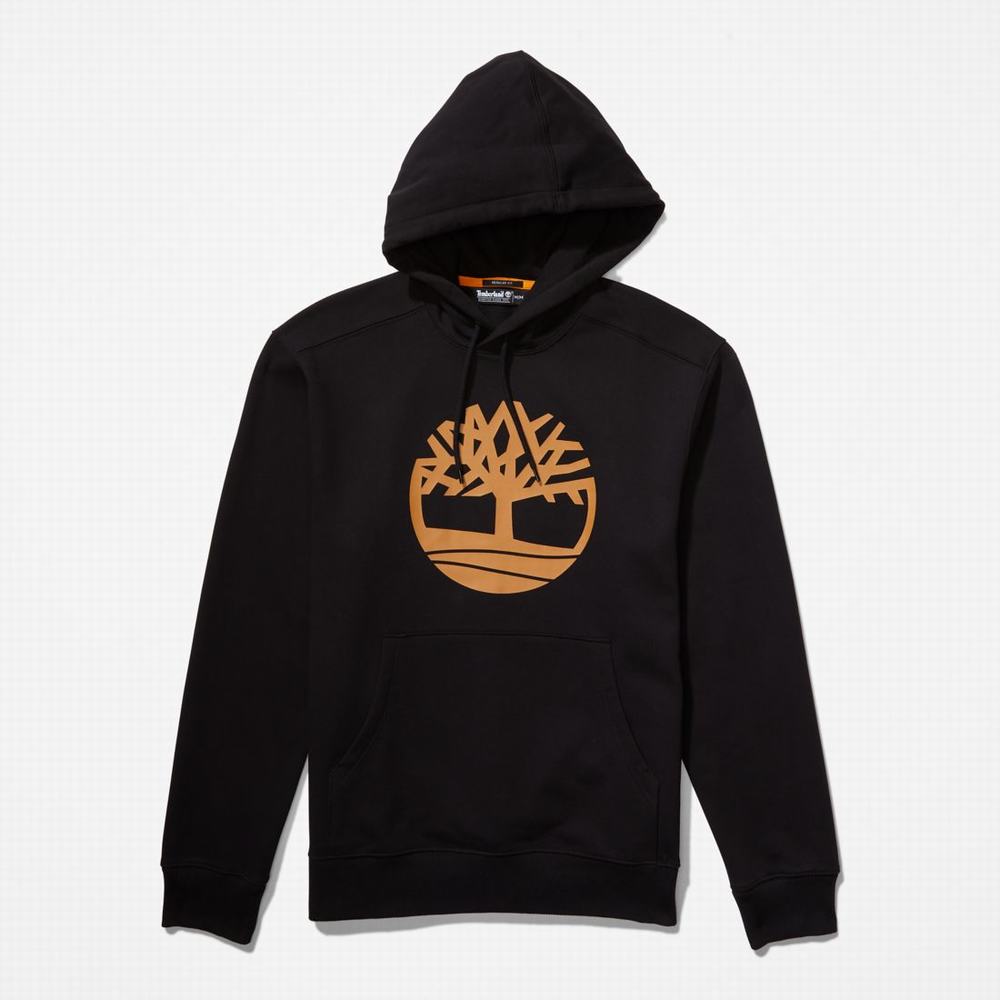 Pánské Mikiny S Kapucí Timberland Tree-Logo Černé Hnědé | TI27356-567