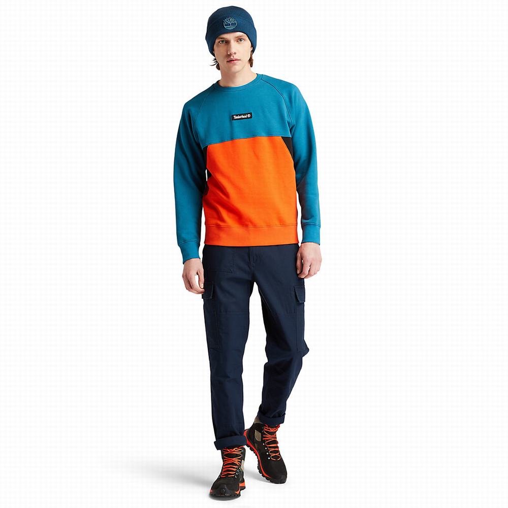 Pánské Mikiny Timberland Cut-and-sew Tyrkysové | TI14507-601