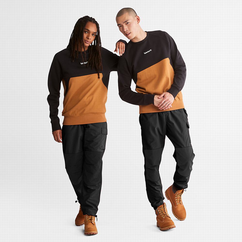 Pánské Mikiny Timberland Cut-and-sew Černé | TI86412-034