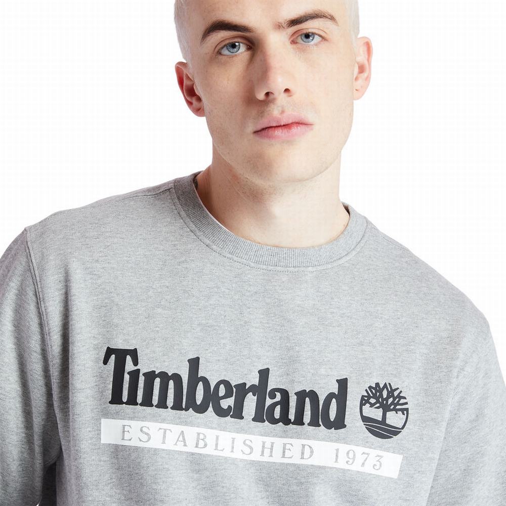 Pánské Mikiny Timberland Established 1973 Crew Šedé | TI94785-341