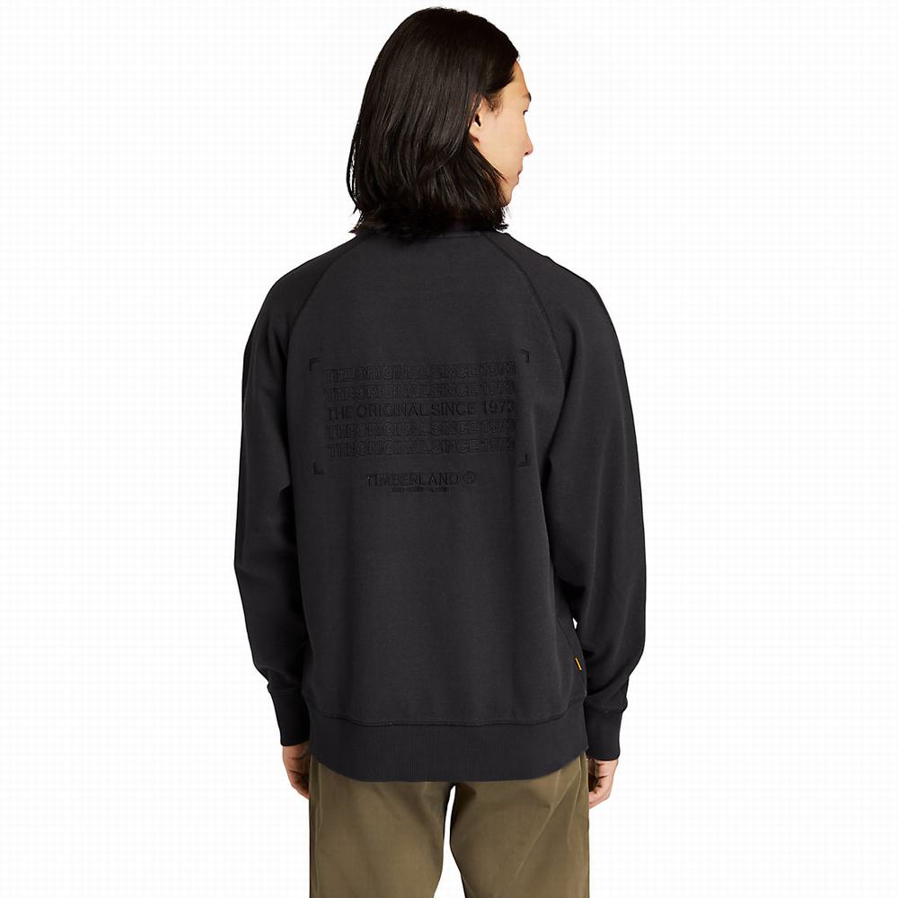 Pánské Mikiny Timberland Garment-Dyed Graphic Černé | TI79431-145