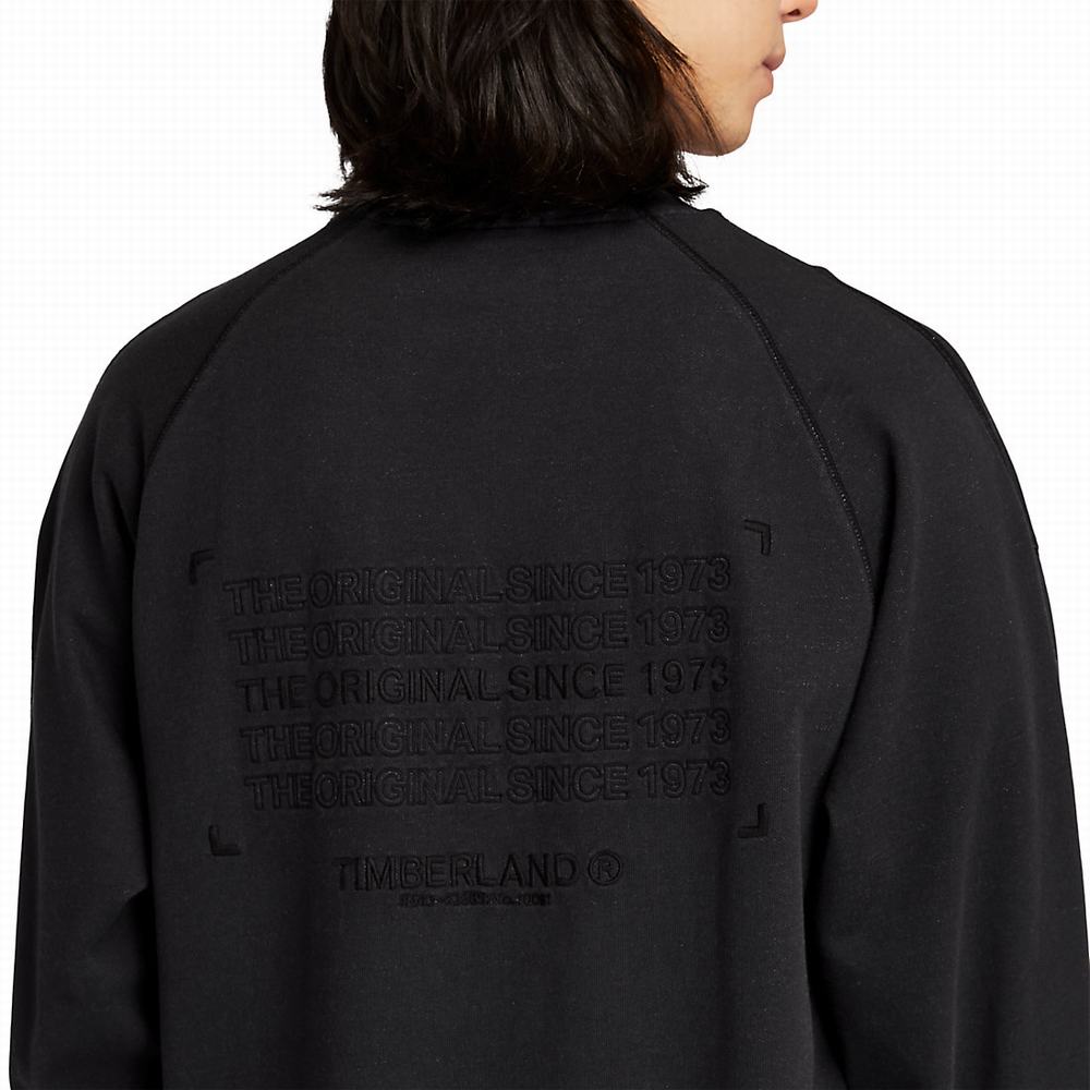 Pánské Mikiny Timberland Garment-Dyed Graphic Černé | TI79431-145