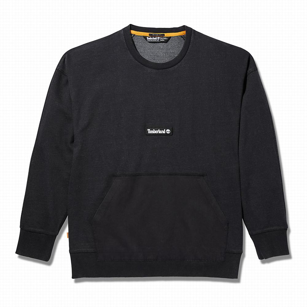 Pánské Mikiny Timberland Garment-Dyed Graphic Černé | TI79431-145