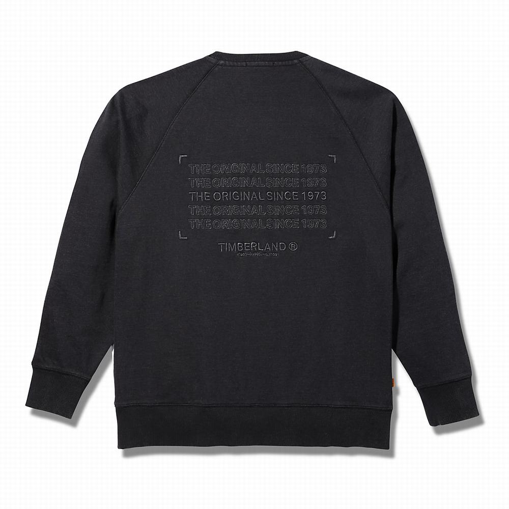 Pánské Mikiny Timberland Garment-Dyed Graphic Černé | TI79431-145