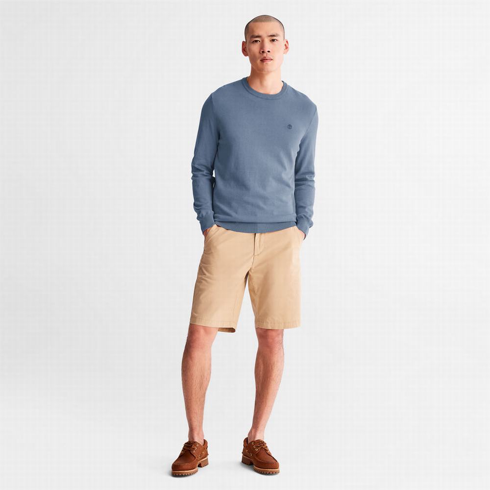 Pánské Mikiny Timberland Garment-Dyed Tmavě Blankyt | TI03489-641