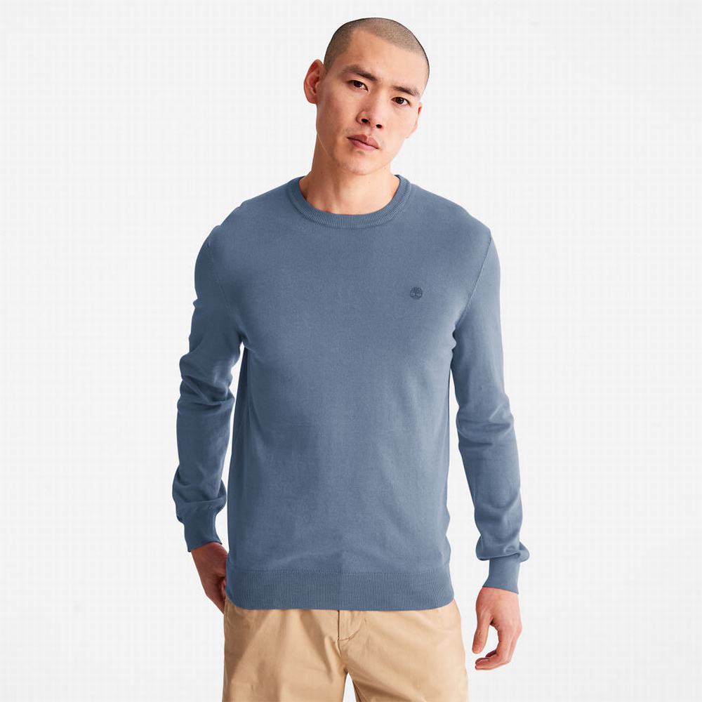 Pánské Mikiny Timberland Garment-Dyed Tmavě Blankyt | TI03489-641