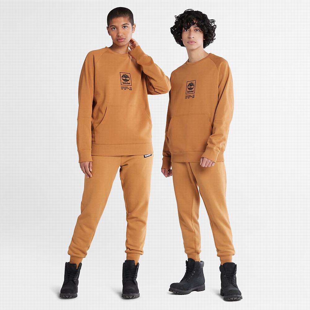 Pánské Mikiny Timberland Heavyweight Crewneck Logo Žluté | TI90546-348