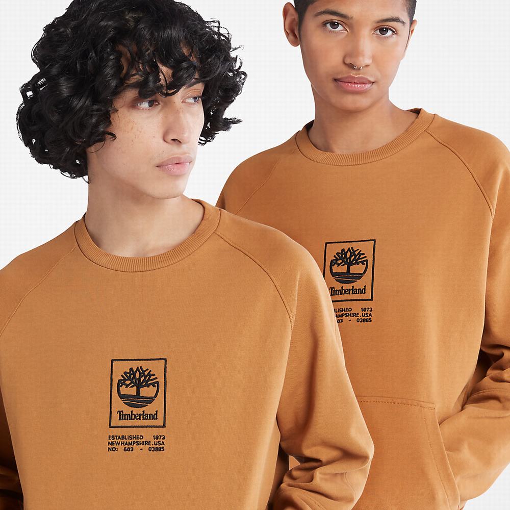 Pánské Mikiny Timberland Heavyweight Crewneck Logo Žluté | TI90546-348