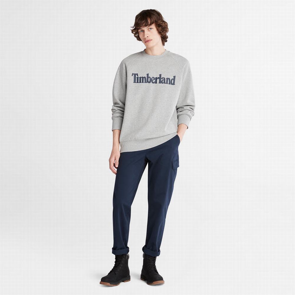 Pánské Mikiny Timberland Heritage Logo Šedé | TI96274-573