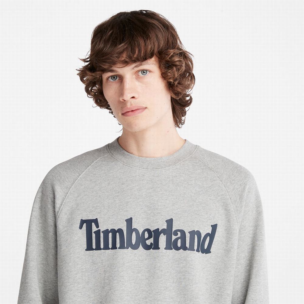 Pánské Mikiny Timberland Heritage Logo Šedé | TI96274-573