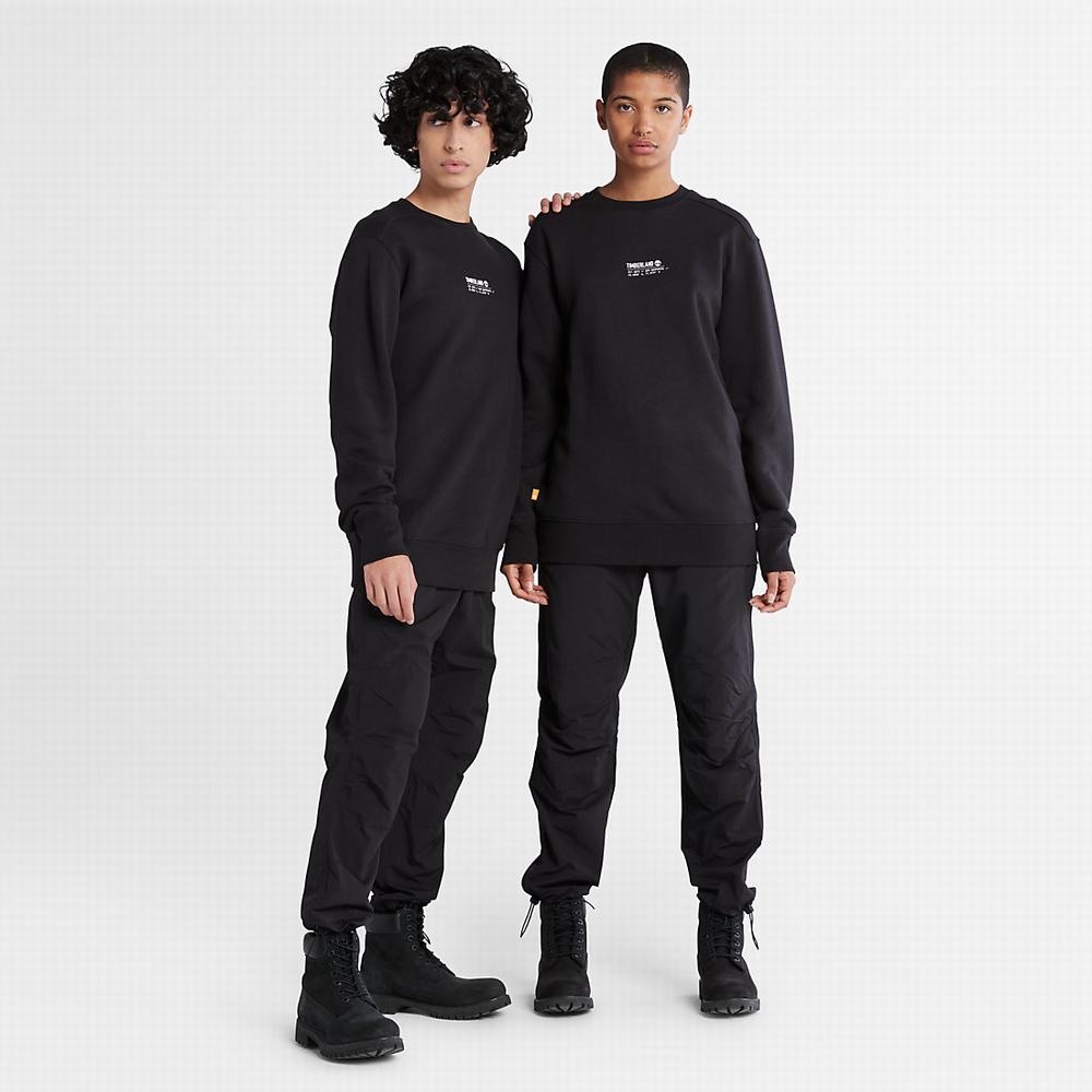 Pánské Mikiny Timberland Luxe Pohodlí Essentials Raglan Refibra™ Černé | TI71345-192