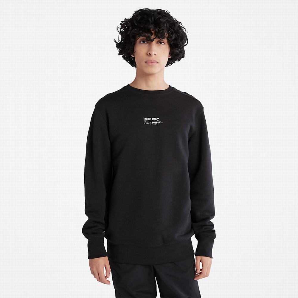 Pánské Mikiny Timberland Luxe Pohodlí Essentials Raglan Refibra™ Černé | TI71345-192