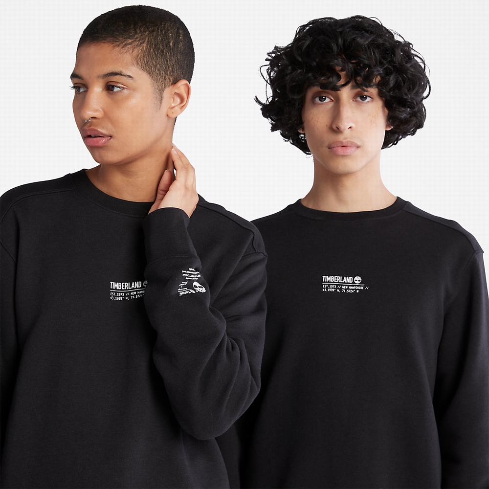 Pánské Mikiny Timberland Luxe Pohodlí Essentials Raglan Refibra™ Černé | TI71345-192