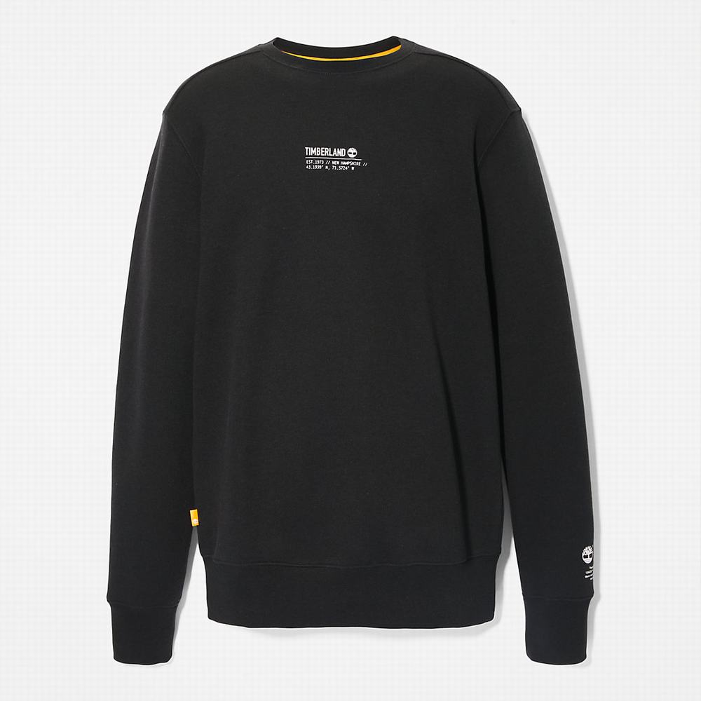 Pánské Mikiny Timberland Luxe Pohodlí Essentials Raglan Refibra™ Černé | TI71345-192