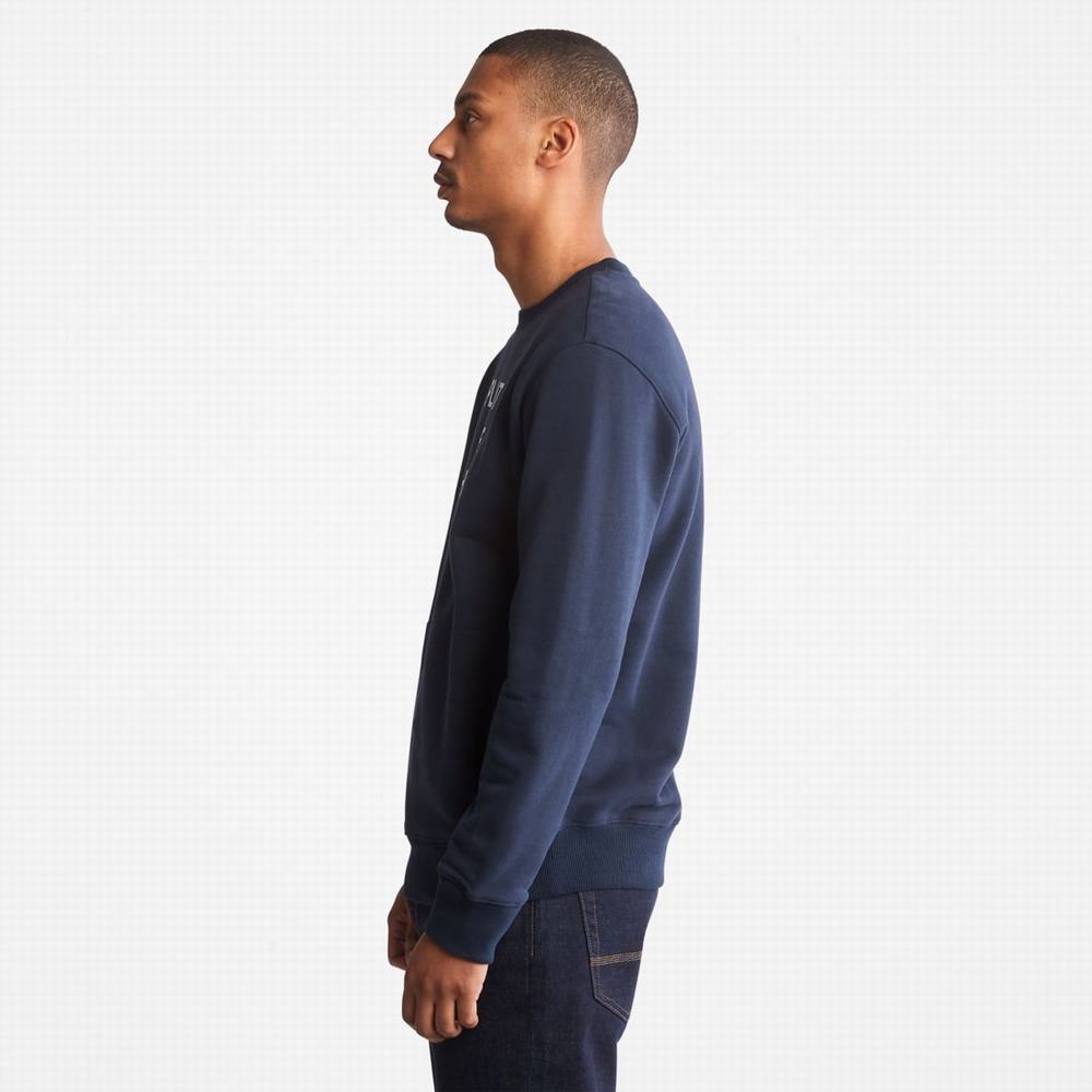 Pánské Mikiny Timberland Nature Needs Heroes™ Crewneck Tmavě Blankyt | TI51934-546