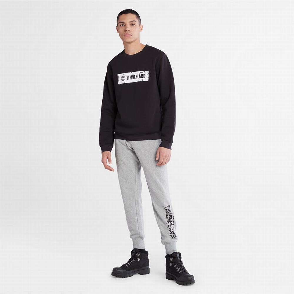 Pánské Mikiny Timberland Oyster River Logo Černé | TI14637-851