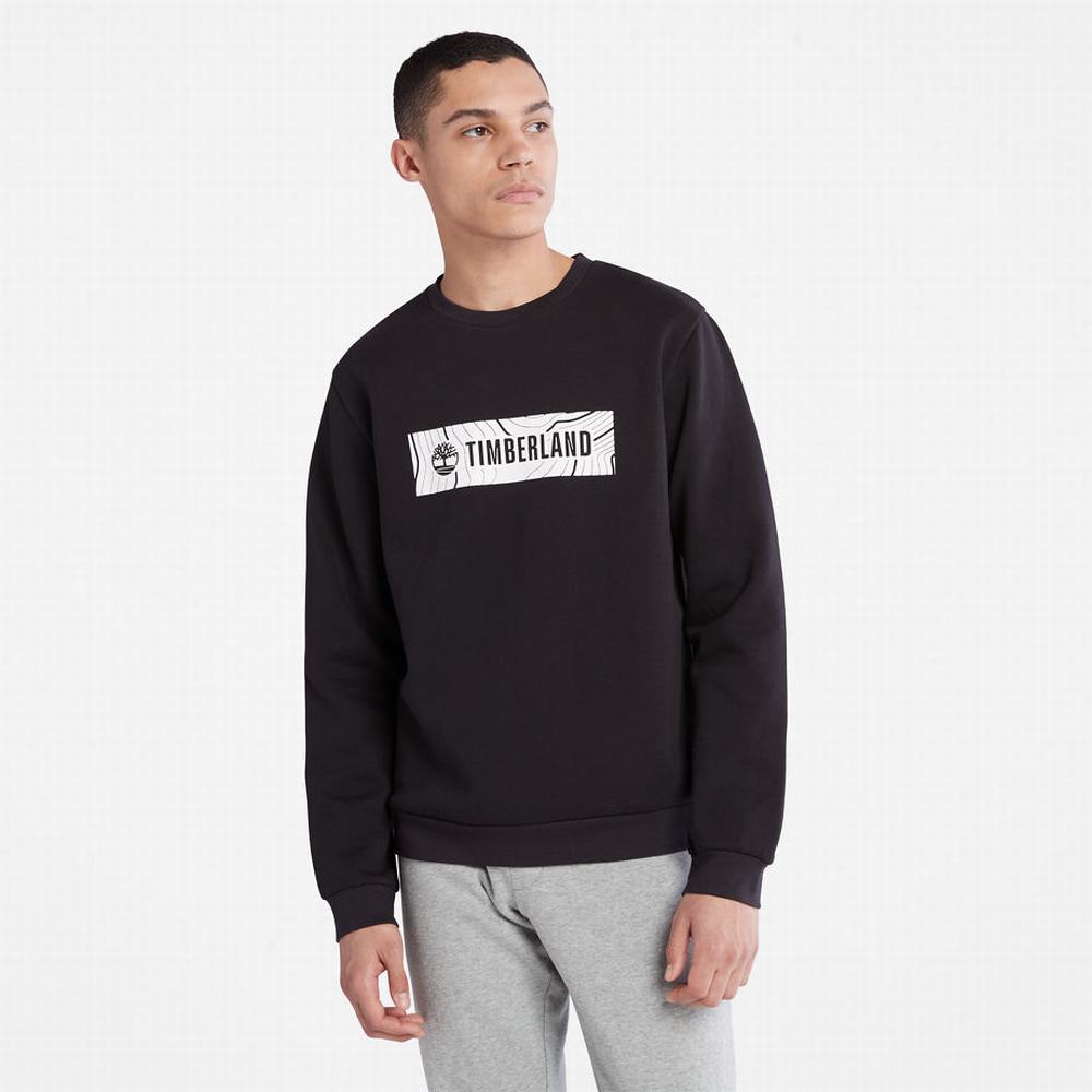 Pánské Mikiny Timberland Oyster River Logo Černé | TI14637-851