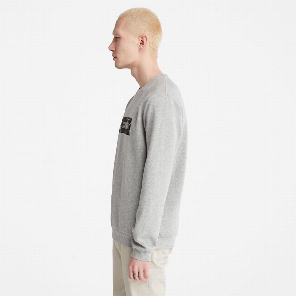 Pánské Mikiny Timberland Oyster River Logo Šedé | TI23714-376