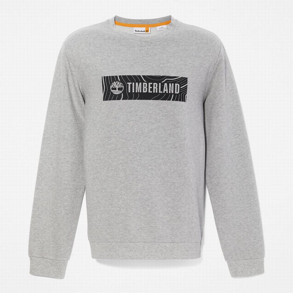 Pánské Mikiny Timberland Oyster River Logo Šedé | TI23714-376