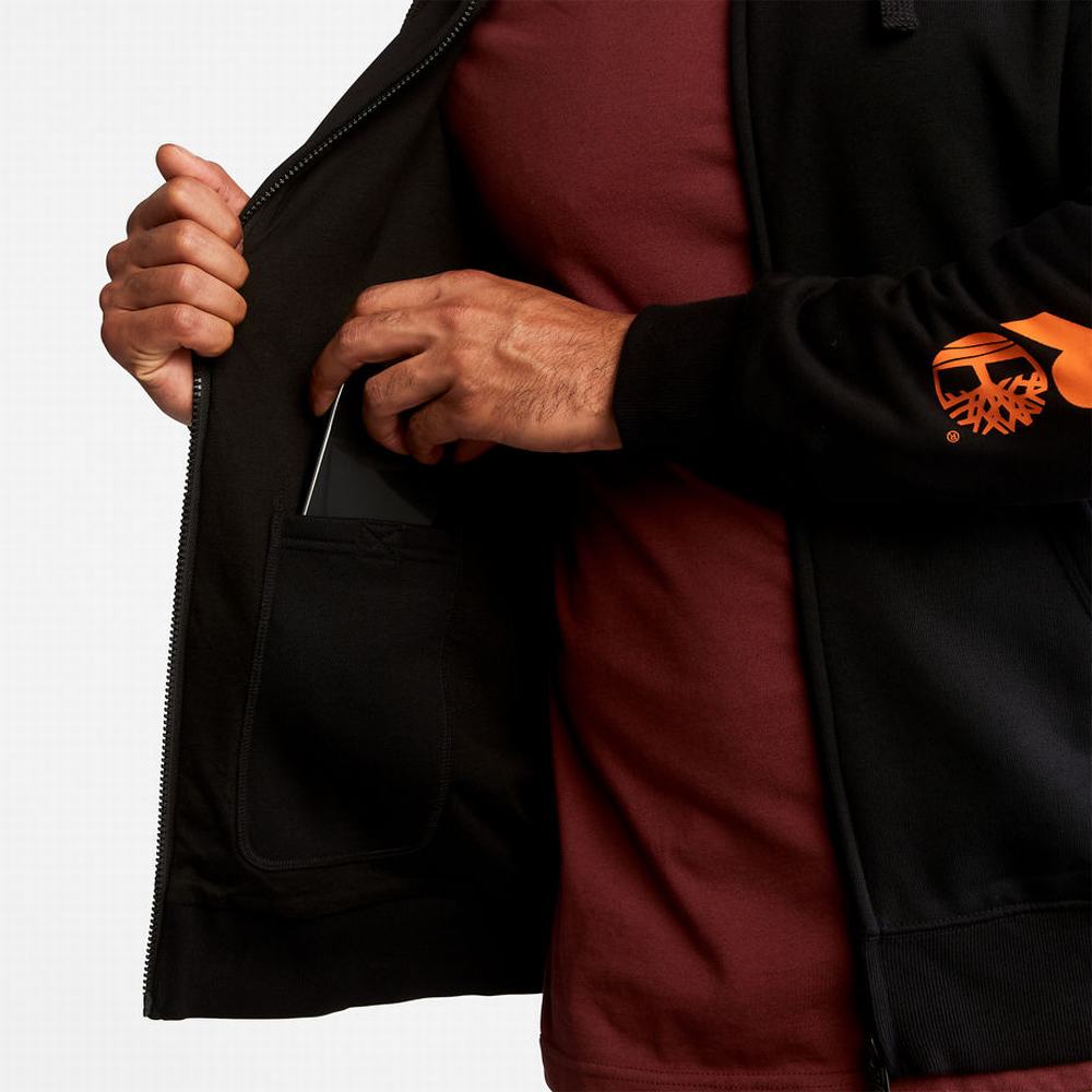 Pánské Mikiny Timberland PRO® Hood Honcho Zip Černé | TI28453-304