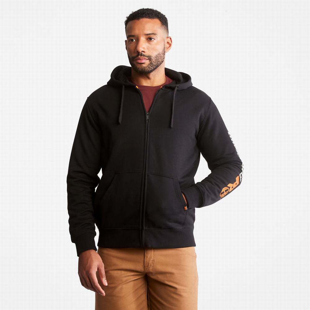 Pánské Mikiny Timberland PRO® Hood Honcho Zip Černé | TI28453-304