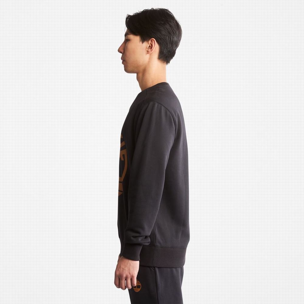 Pánské Mikiny Timberland Tree Logo Crewneck Černé Hnědé | TI93802-360