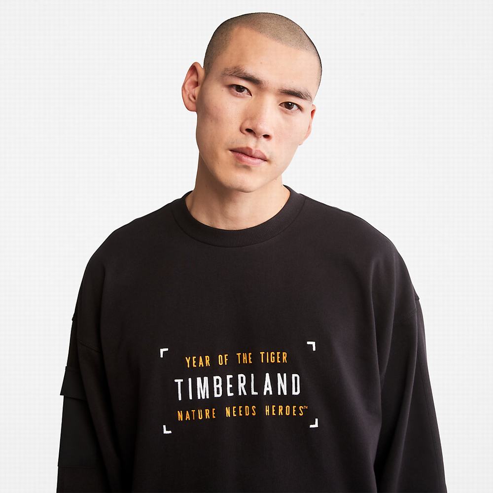 Pánské Mikiny Timberland Year of the Tiger Černé | TI50739-281