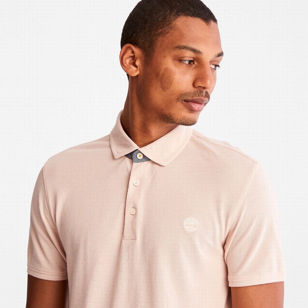 Pánské Polo Triko Timberland Baboosic Brook Oxford Polo Světle Růžové | TI23409-387