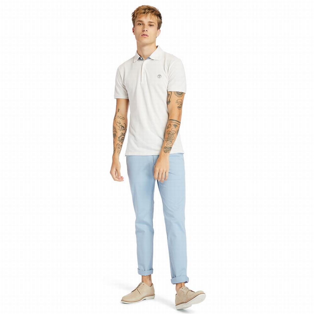 Pánské Polo Triko Timberland Baboosic Brook Bílé | TI35487-423