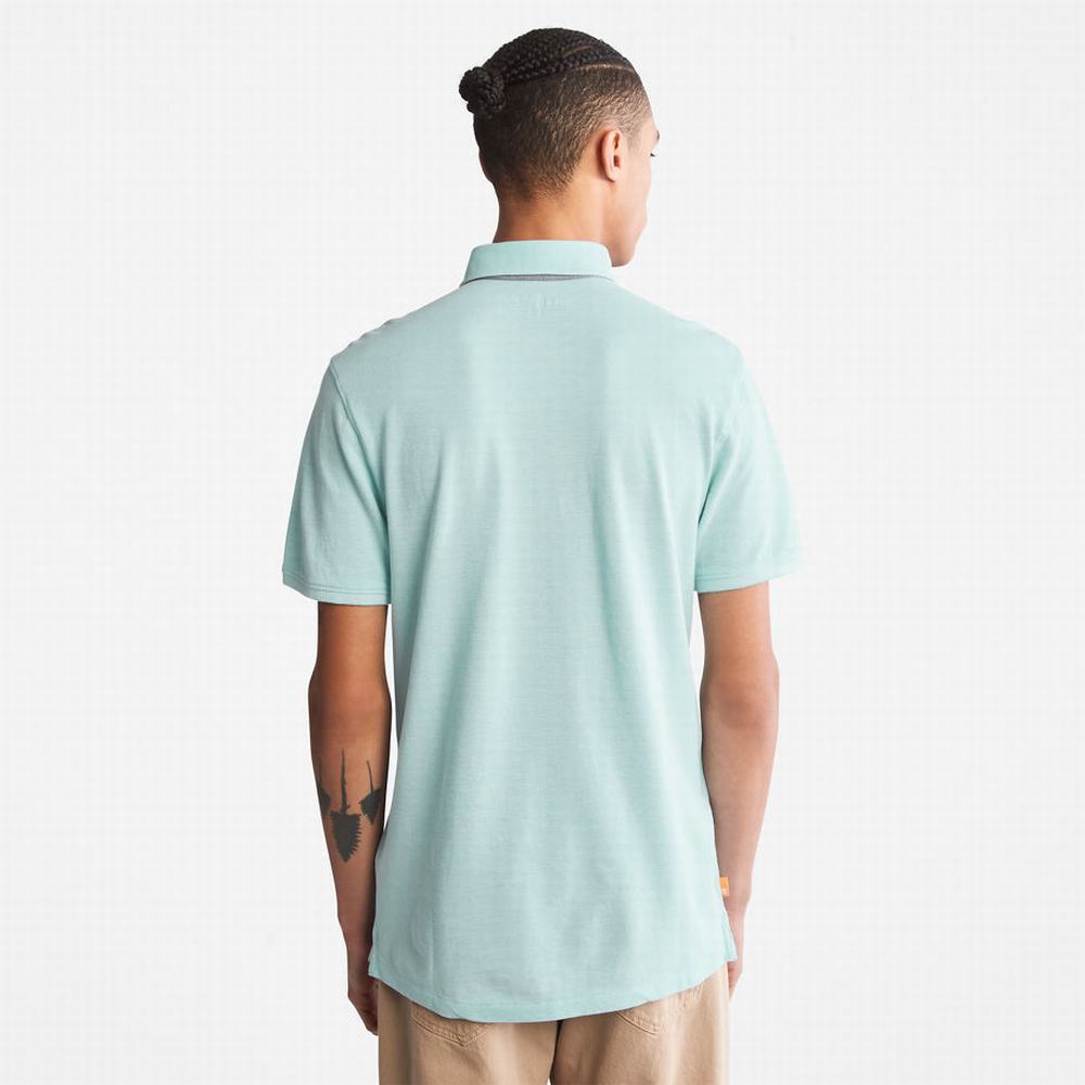 Pánské Polo Triko Timberland Baboosic Brook Oxford Polo Tyrkysové | TI43917-546