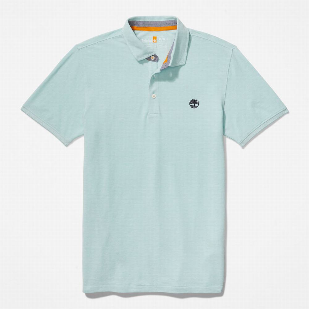 Pánské Polo Triko Timberland Baboosic Brook Oxford Polo Tyrkysové | TI43917-546