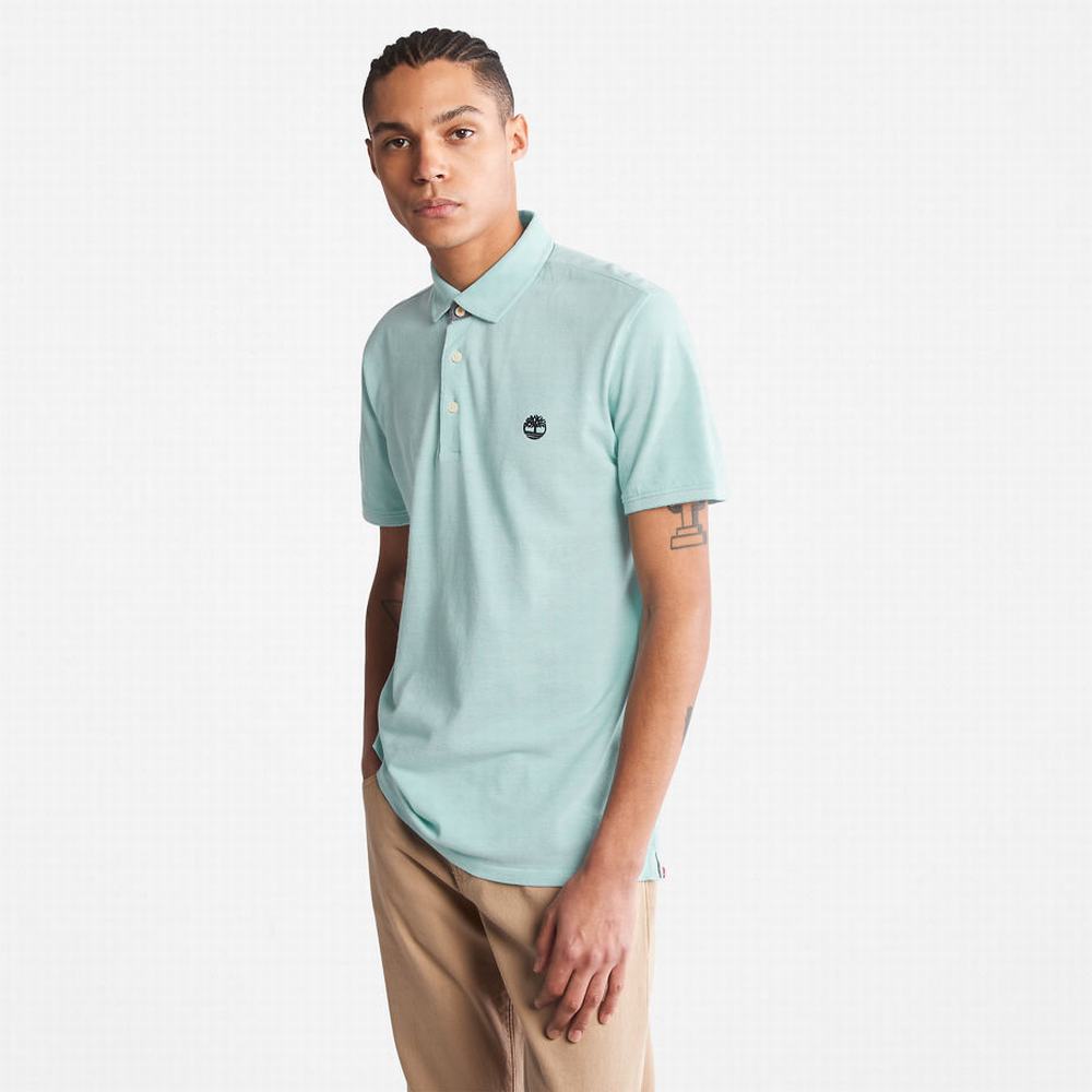 Pánské Polo Triko Timberland Baboosic Brook Oxford Polo Tyrkysové | TI43917-546