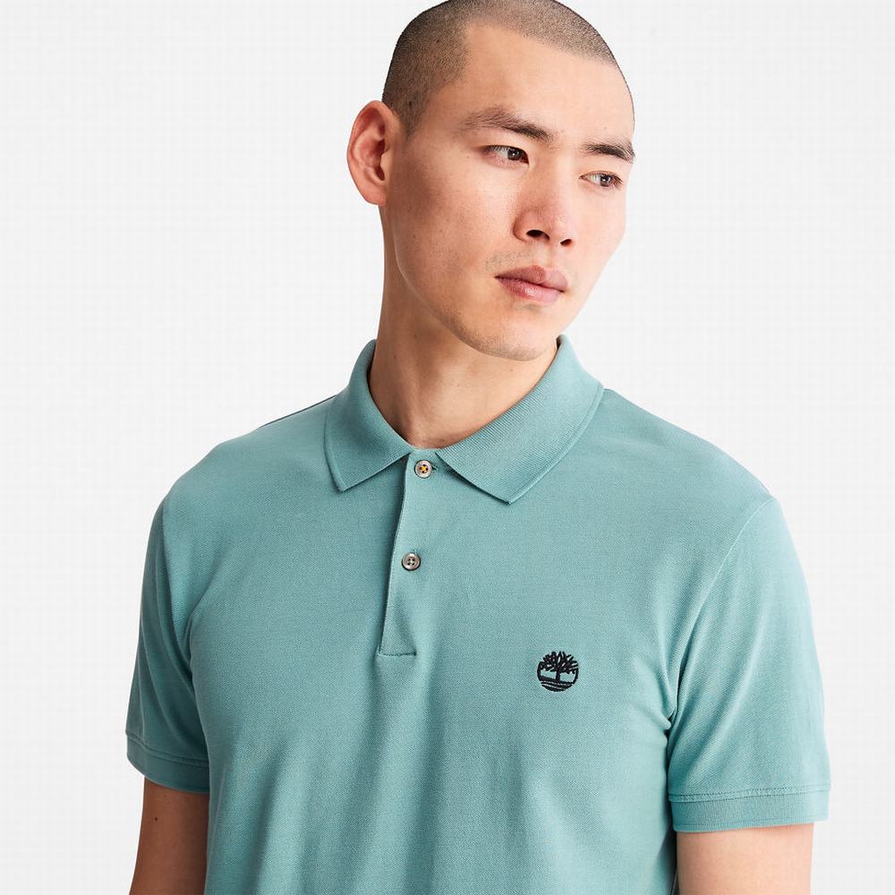 Pánské Polo Triko Timberland Merrymeeting River Tyrkysové | TI54780-289