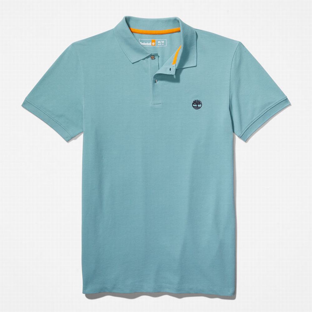 Pánské Polo Triko Timberland Merrymeeting River Tyrkysové | TI54780-289